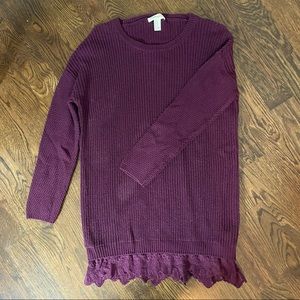 Plum Tunic Sweater